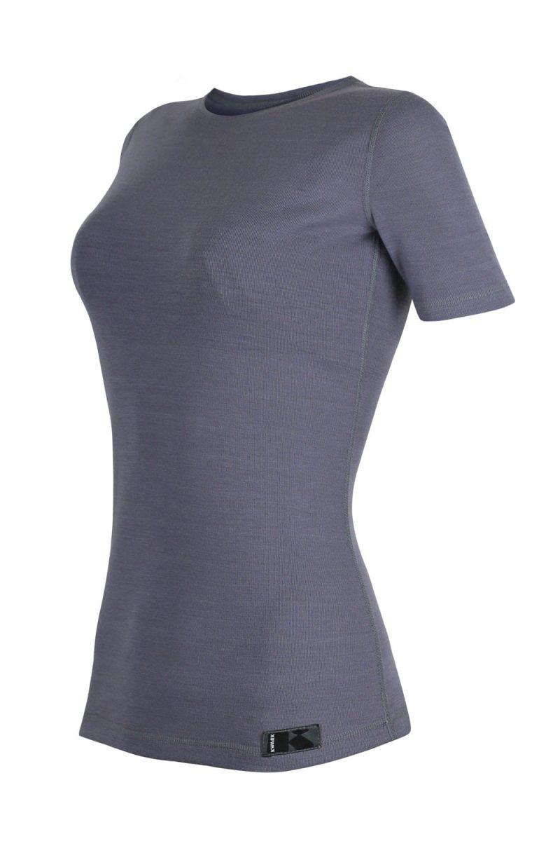 Kwark Women's T-shirt with short sleeves Merino Wool, BASE - Image 2