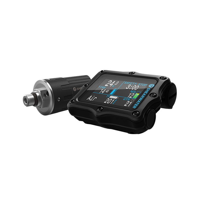 Shearwater Perdix 2 Ti dive computer (black) and Swift