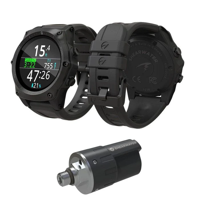 Shearwater Teric dive computer (black) with Swift Transmitter