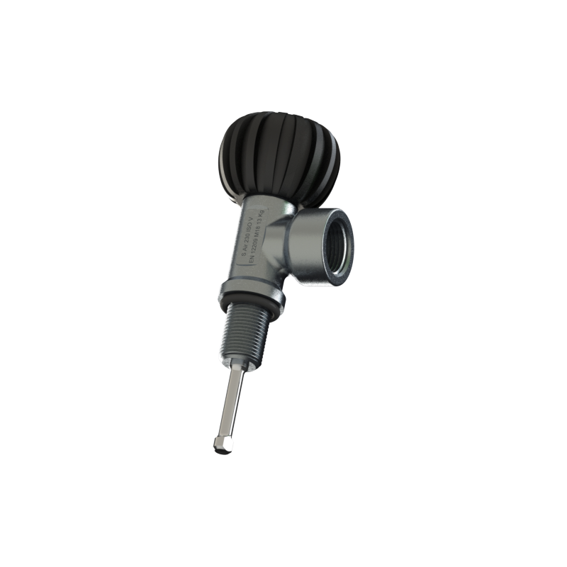 Nautec cylinder valve S, DIN G5/8 black, for 2L cylinders