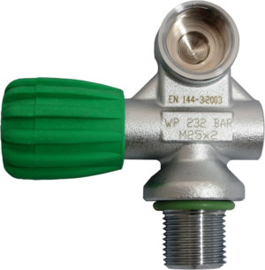 Nitrox Mono Valve DIN144-3, 232 Bar M26x2