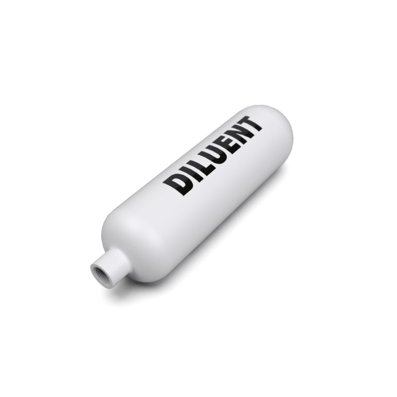 Cylinder 2L, 15 cu ft, 3442 PSI, steel, DIL